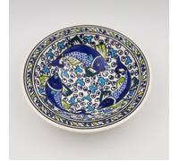 Assiette à couscous Tebsi Poissons Bleus- D 23 cm