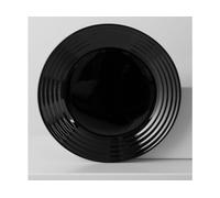 Luminarc Assiette à dessert Harena ronde en verre 19 cm 100% hygiénique Noir