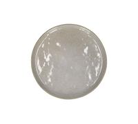 Assiette à dessert en grès blanc, ronde, grès brut extérieur, émail réactif intérieur - Pomax, Spiro - Ø21x2 cm