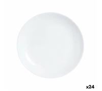 Assiette À Dessert Luminarc Diwali Blanc Verre 19 Cm (24 Unités)