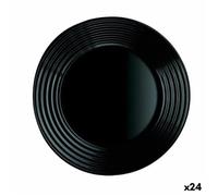 Assiette à dessert Luminarc Harena Noir verre (19 cm) (24 Unités)