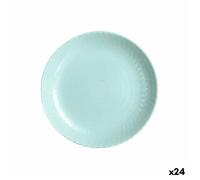 Assiette à dessert Luminarc Pampille Turquoise verre (19 cm) (24 Unités)