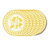 Assiette à dessert Napoli jaune 21 cm (lot de 6) - - Jaune - Porcelaine