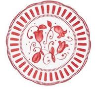 Assiette à dessert Napoli rouge 21 cm (lot de 6) - Table Passion - Rouge - Porcelaine Rouge G