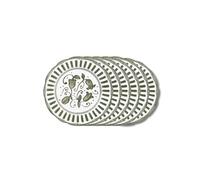 Assiette à dessert Napoli verte 21 cm (lot de 6) - - Vert - Porcelaine