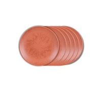 Table Passion Assiette à dessert Onyx 21 cm Terracotta en grès (lot de 6)