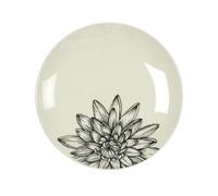 Assiette à Dessert - Paris Prix - Modèle Cottage - Lot de 6 - Porcelaine - Gris