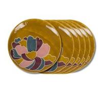 Assiette à dessert Paula 20 cm (lot de 6) - Amadeus - Jaune - Grès Jaune G