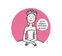 Assiette à dessert Princesse : Je dis toujours s'il te plaît et merci - Rose foncé