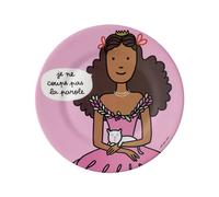 Assiette à dessert Princesse : Je ne coupe pas la parole