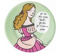 Assiette à dessert princesse : Je ne dis pas "berk"... G