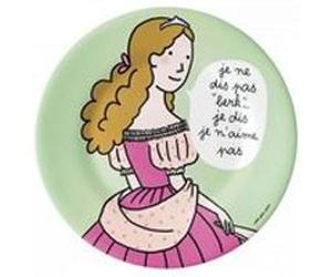 Assiette à dessert princesse : Je ne dis pas "berk"... G