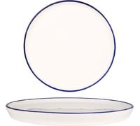 Assiette à dessert Rinart - Bord bleu - Porcelaine - 20 cm