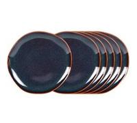 Assiette à dessert Symphony bleu 21 cm (lot de 6) - Table Passion - Bleu - Grès Bleu G