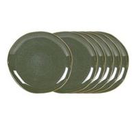 Assiette à dessert Symphony vert 21 cm (lot de 6) - Table Passion - Vert - Grès Vert G
