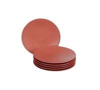 BOTANIC®-Assiette à dessert Vesuvio coloris orange en grès - diamètre 21 cm