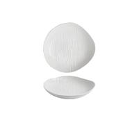 Assiette à dîner, assiettes à plat en céramique blanche de 7 pouces, apéritif de forme spéciale, assiette, bol à salade irrégulier, service d'hôtel et de restaurant Assiette à soucoupe assiettes