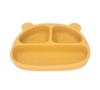 Assiette à Dîner bébé 3 Cuillères Fourchettes Solidement Attachées Ensemble d'assiettes Divisées pour Tout-petits 3 Compartiments (Assiette Cuillère Fourchette)