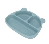 Assiette à Dîner bébé 3 Cuillères Fourchettes Solidement Attachées Ensemble d'assiettes Divisées pour Tout-petits 3 Compartiments (Assiette Cuillère Fourchette)