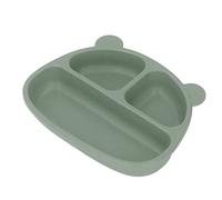 Assiette à Dîner bébé 3 Cuillères Fourchettes Solidement Attachées Ensemble d'assiettes Divisées pour Tout-petits 3 Compartiments (Assiette Cuillère Fourchette)