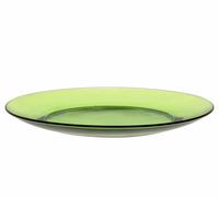 Duralex Collection Lys |Assiette plate en verre Couleur Vert 23,5 cm |Lot de 6 pièces |En verre ultra résistant, Compatible Lave-Vaisselle, Made in France