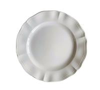 Assiette à dîner réutilisable blanc pur assiette ronde vintage vaisselle assiette à dessert assiette à dîner ordinaire assiette creuse cuisine restaurant assiette plate bol à fruits assiettes à salade
