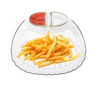 Assiette À Dumplings Avec Soucoupe À Sauce,Plat De Cuisine Divisé Avec 3 Compartiments,Assiette De Service Pour Chips Et Snacks | Pour Pâtes, Dessert, Snack, Légumes, Amuse-Bouche De Fête,