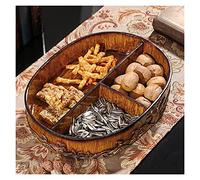 Assiette à Fruits de Luxe, boîte de Rangement Ovale à 3 Compartiments pour Fruits secs, Plateau de Service décoratif en résine à Bords de Poisson pour Noix, Bonbons, collations, pour la mais