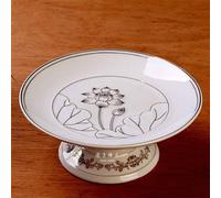 Assiette à fruits en céramique motif, 7 pouces, fournitures bouddhistes, plateau de temple, plat à fruits décoratif