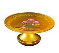 Assiette à fruits en verre chinois de 17,5 cm, assiette à hommage au Bouddha, à la maison et au, fournitures bouddhistes