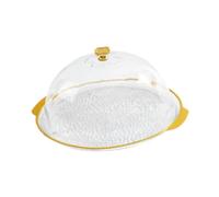 Assiette à gâteau avec support en forme de dôme pour vacances, restaurants, fêtes, M, transparent