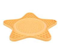 Assiette à lécher étoile Lick'n'Snack 23.5 cm jaune pour chien