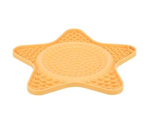 Assiette à lécher étoile Lick'n'Snack 23.5 cm jaune pour chien