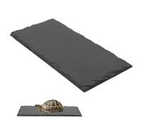Assiette à Nourriture en Pierre pour Tortues, Antidérapante et Stable | Ardoise Naturelle, Surface Intérieure Lisse, pour Terrarium, Bassin de Nourriture, Moins de Saleté