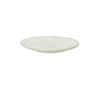 Assiette à pain en porcelaine blanche, carrée, rainures centrales - Pomax, Mysa - 16x16x2 cm