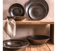 Table Passion Assiettes à pâtes Onyx 27 cm Lot de 6