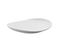 Assiette à petit-déjeuner élégante en porcelaine blanche 22 x 19 cm TIME DUKA