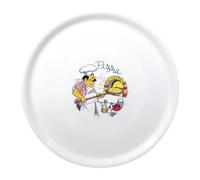 Assiette à Pizza 310 mm - Décor Chef - Lot de 6 - Saturnia