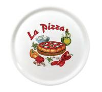 Assiette à Pizza 310 mm - Décor la Pizza - Lot de 6 - Saturnia