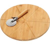 Assiette à pizza Kesper avec coupe-pizza ø 32 cm / épaisseur : 1,5 cm Bambou 58462