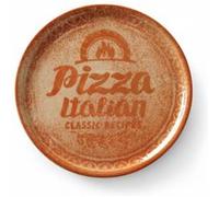 Hendi Assiette à pizza Terracotta – Porcelaine émaillée, Ø330 mm, rouge, micro-ondes/lave-vaisselle