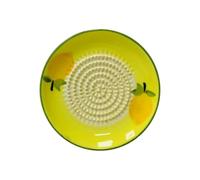 Assiette à râpe en céramique, diamètre 12 cm, assiettes à râper, faites à la main et peintes à la main, multi-usages, pour gingembre, ail, épices, carottes (#H)