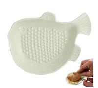 Assiette à rattrapage à l'ail, outil de râpe gingembre Cute en céramique Aim Globefish en forme de gingembre Ginger 4.7x3, 5 '' Assiette facile nettoyer Mincer pour l'oignon Curcuma Apple