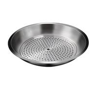 Assiette à Raviolis Égouttoir, Double Couche, en Acier Inoxydable | Finition Polie Miroir, Fond Lisse, Service Simple, pour Légumes, Frites, Plats Chauds et Froids