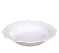Assiette À Soupe Chic Antique PROVENCE En Porcelaine Blanche 21 Cm