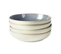 Assiette à Soupe Jiwoo Lovina 8.5" Gris Bleu - Lot de 4 Pièces