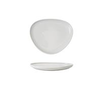 Assiette à steak en céramique sous glaçure | Plaque de cuisson triangulaire pour salade de fruits - 30,5 cm