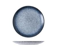 Assiette à steak ronde en céramique de 30,5 cm - Simplicité de la maison japonaise - Assiette peu profonde de 30,5 cm - Bleu saphir