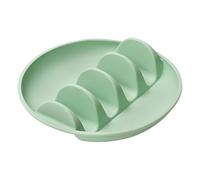 Assiette à tacos - 24,8 x 24,8 x 5,7 cm - Support à tacos | Support à tacos | Assiettes à tortilla en silicone antidérapant pour cuisine, fête, réunions, dîner de famille, grill en plein air