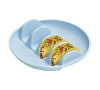 Assiette à tacos - 24,8 x 24,8 x 5,7 cm - Support à tacos | Support à tacos | Assiettes à tortilla en silicone antidérapant pour cuisine, fête, réunions, dîner de famille, grill en plein air